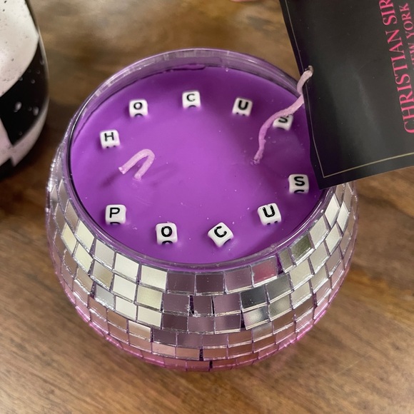 Christian Siriano Halloween Purple Ombre Hocus Pocus Disco Ball 🪩 Candle NWT - Picture 2 of 5